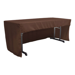 LA Linen Open Back Polyester Poplin Fitted Tablecloth 96"x30"x30 ...