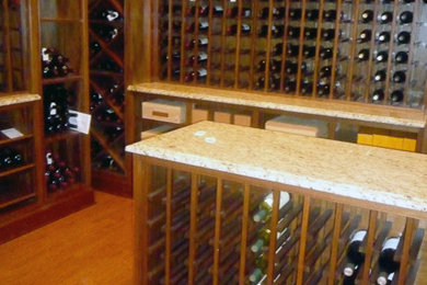 Wine cellar - contemporary wine cellar idea in San Diego