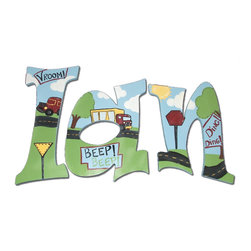 Custom Painted Transportation Letters - Wall Letters