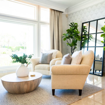 Staircase, Dining Room and Living Room Remodel at Coto de Caza, CA