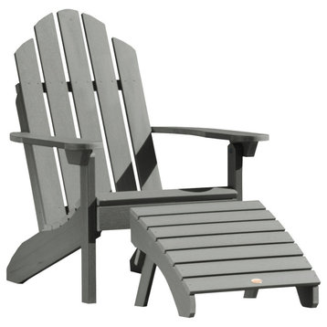 Westport Adirondack Chair With Ottoman, Coastal Teak