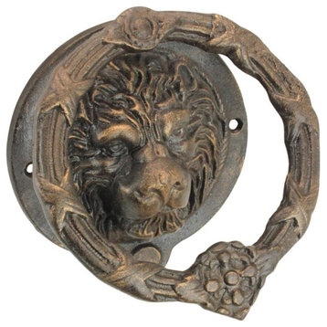 Pride of the Lions Foundry Cast Iron Lion Door Knocker