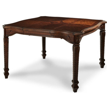 Windsor Court Traditional Wood Gathering Table - Vintage Brown Fruitwood