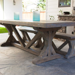 Custom Trestle Table - Table Tops And Bases