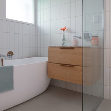 Guest Bathroom featuring the Wilson 36-inch Vanity in Natural