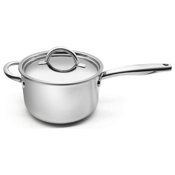 4 Quart Triple-Ply Stainless Steel Saucepan with Lid
