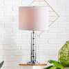 Hailey 26" Crystal Table Lamp, Clear and Chrome