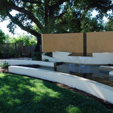 back yard design in saratoga