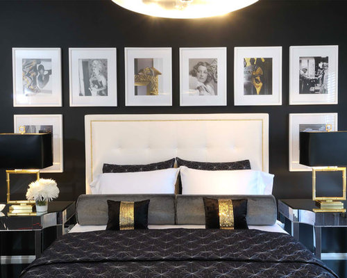 Black And Gold Bedroom | Houzz