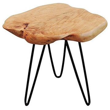 Cedar Wood Stump Small End Table