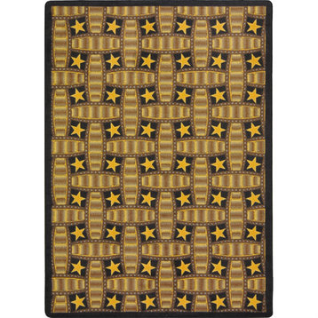 Marquee Star 5'4" x 7'8" area rug in color Chocolate