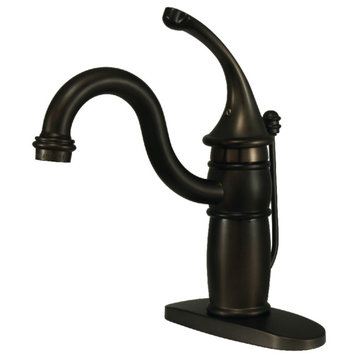Kingston Brass Single-Handle Bathroom Faucet w/Pop-Up Drain, Oil Rubbed Bronze