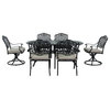 Giverny 7-Piece Traditional Outdoor Dining Set With Swivel Chairs