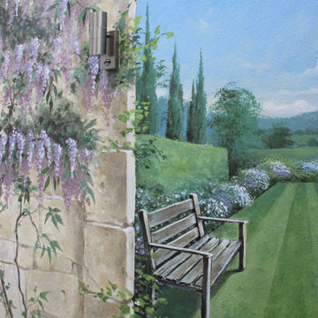 Wisteria Garden Wall