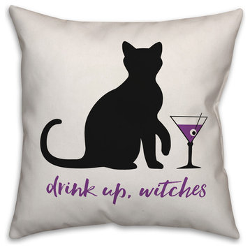 Drink Up Witches 16"x16" Throw Pillow