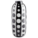 Cyan Design - Petroglyph Vase, Black and White - This Vase from the Petroglyph collection by Cyan Design will enhance your home with a perfect mix of form and function. The features include a Black and White finish applied by experts.