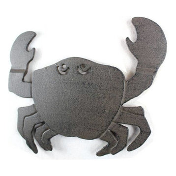 Cast Iron Crab Trivet, Antique Silver, 11", Cast Iron