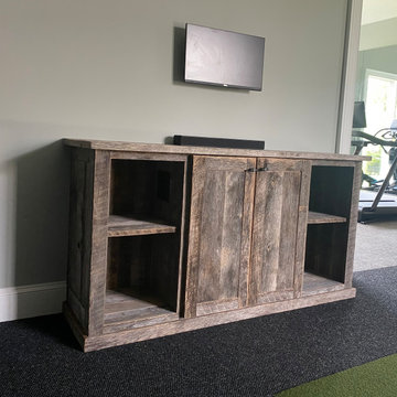 Great Falls- Reclaimed Barn Wood Golf Simulator Room