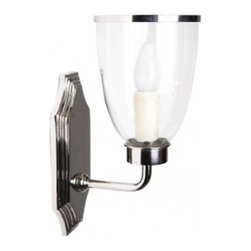 Westbrook Wall Sconce - Shiny Nickel - Wall Sconces