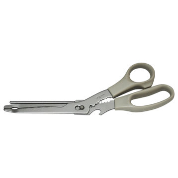 Kitchen Scissors With Retort Pouch With Gray Handle