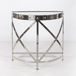 Worlds Away Grove Nickel Studded Console - Everyday Glasses