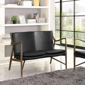 Modway Makeshift Leather Loveseat