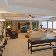 downstairs
