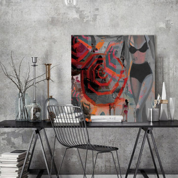 "Beach Ambience" Painting Print on Wrapped Canvas