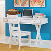 Lea Lola 3-Drawer Desk and Chair in White