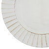 Ruffled Design Charger Plates, Set of 4, Ivory