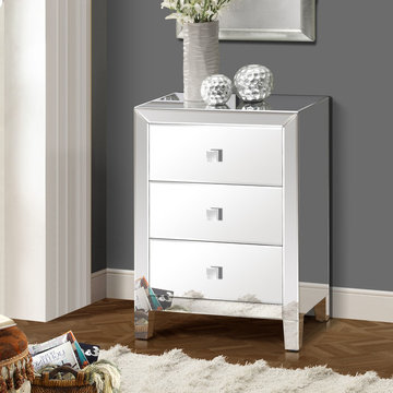 Reflections Mirrored Three Drawer Cabinet