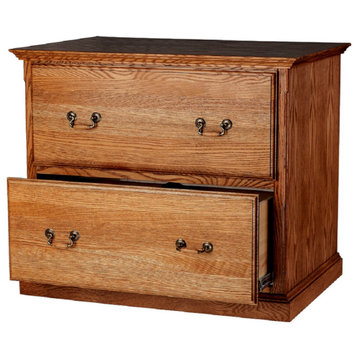 Traditional Lateral File, Chestnut Oak, 35w X 30h X 24d