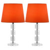 Erin Crystal Cube Lamp ZMT-LIT4126D (Set of 2) - Clear/Orange