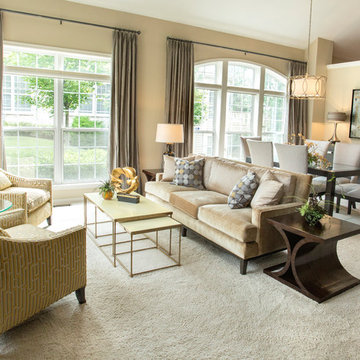 New Traditional Great Room with Modern Nesting Tables, Contemporary Side Tables