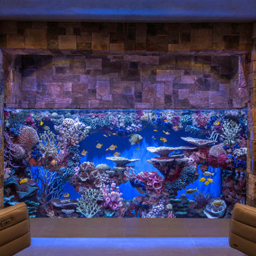 Living Room Deep Dive - 3000 gallons In-Wall Aquarium