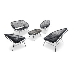 Acapulco 5-Piece Loveseat Set, Jet Black