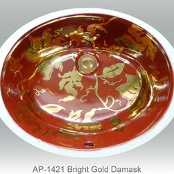 Hand Painted Undermounts by Atlantis Porcelain - Bathroom Sinks