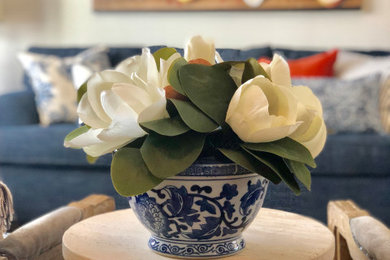 Inspiration for a french country living room remodel in San Diego