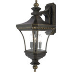 Quoizel - Quoizel DE8961IB Devon 3 Light Outdoor Lantern in Imperial Bronze - Treat the exterior of your home with lighting worthy of the beauty and security your family deserves. This transitional style with clear beveled glass fits into most any neighborhood and with most any architecture style.