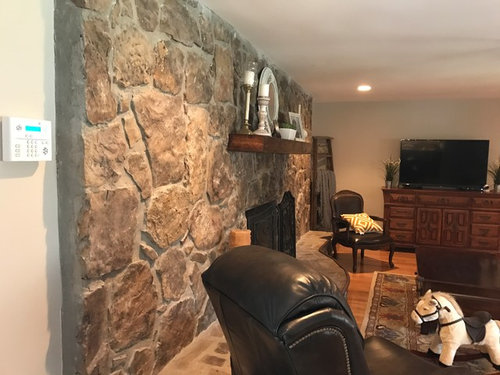 Dated Stone Fireplace