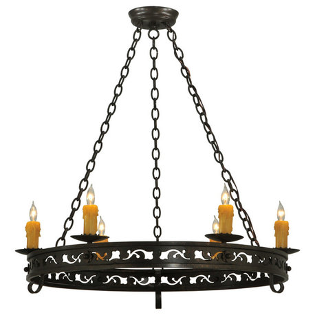 36 Wide Sagebrush 6 Light Chandelier