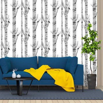 Birch Tree Forest Removable Wallpaper