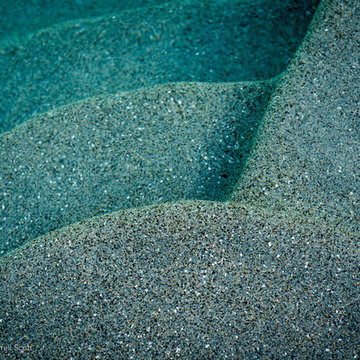 Pool Steps with Pebble Finish StoneScape Tropic Blue