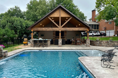 Inspiration for a craftsman pool remodel in Nashville