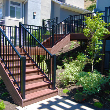 Timber Frame Deck, Stairs and Attached Pergola