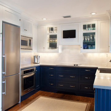 Updated Blue Traditonal Cabinets