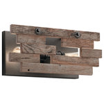 Kichler - Wall Sconce 2-Light, Anvil Iron - The 2 light wall sconce in Anvil Iron from the Cuyahoga Mill collection brings authentic rustic to style your favorite spaces, using reclaimed wood found throughout the United States.