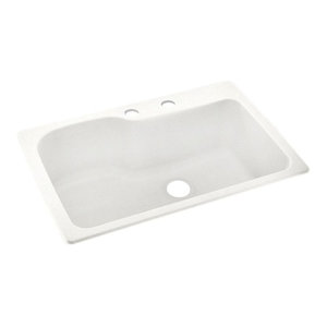 Swan 33x22x10 Solid Surface Kitchen Sink 3 Hole Contemporary Kitchen Sinks By Transolid