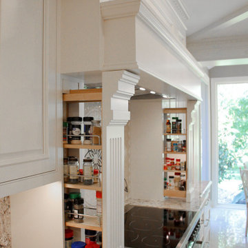 Kitchen Renovation with Baking Cabinet and Snack Bar Alcove