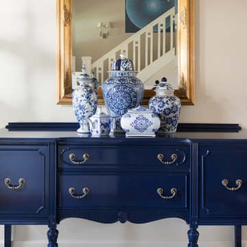 Deep Royal Blue Hallway Decor